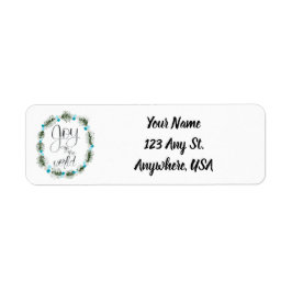 Joy to the World jul Return Address Label Returadress Etikett