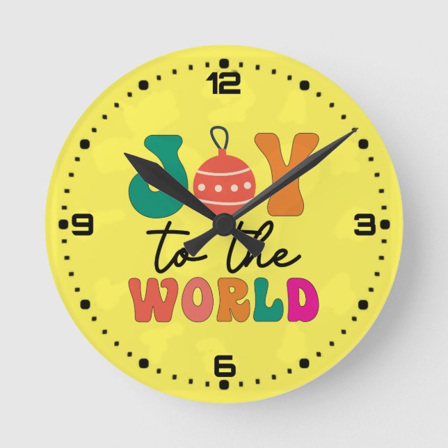Joy to the World - juldesign-50835 Rund Klocka (Framsida)