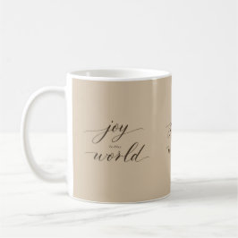 Joy to the World Minimal Christmas Script Mug Kaffemugg