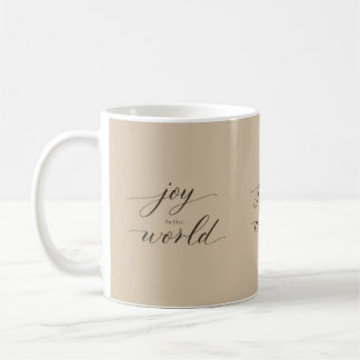 Joy to the World Minimal Christmas Script Mug Kaffemugg