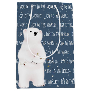 JOY TO THE WORLD Polar Bear on Stars
