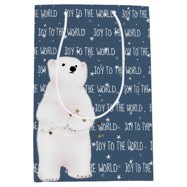 JOY TO THE WORLD Polar Bear on Stars (Framsidan)
