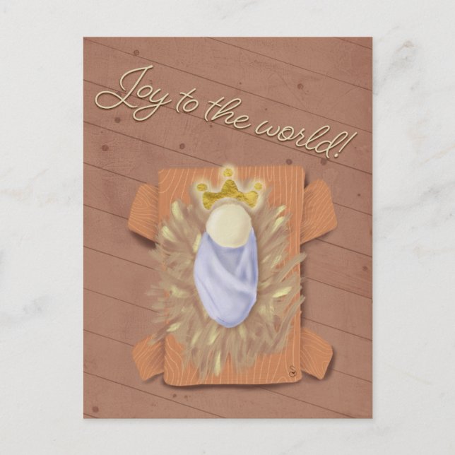 Joy to the world postcard helg vykort (Framsida)