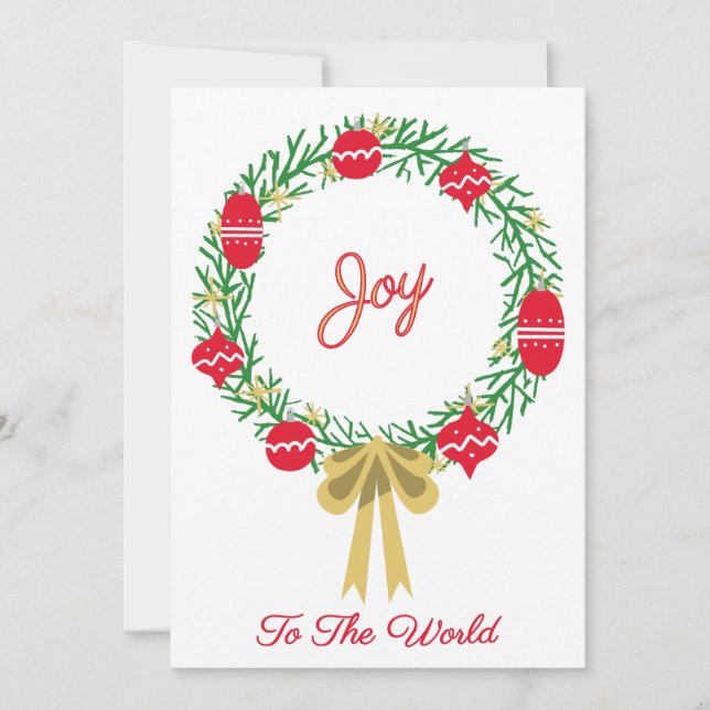 Joy to the World | Psalm 98 Inspired Religious  Julkort (Framsida)