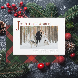 Joy to the World Simple Helgdag Photo Julkort