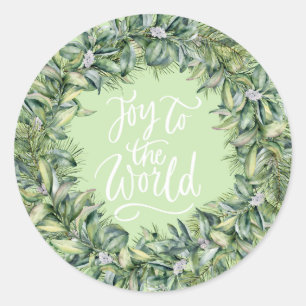 Joy to the World - Snowberry Wandan Runt Klistermärke