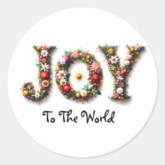 JOY to the World Stickers Runt Klistermärke