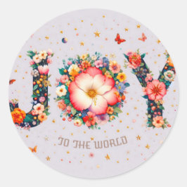 JOY to the World Stickers Runt Klistermärke