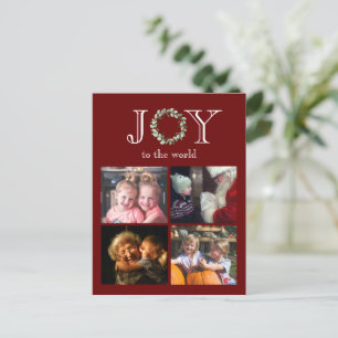 Joy to World 4 Photos Personlig Budget Helg Vykort