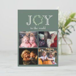 Joy to World 4 Photos Personlig Julkort
