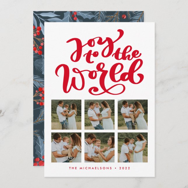 JOY TO WORLD Add Your Photos Collage (Fram/baksida)