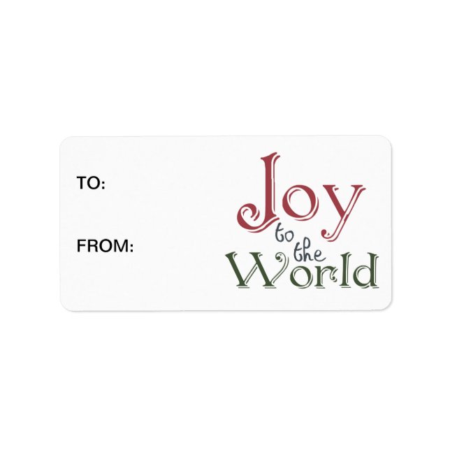 Joy to World Adressetikett (Framsidan)
