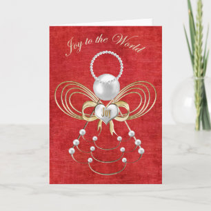Joy to World - Angel of Joy - Red Helgkort