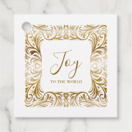 Joy to World Anpassningsbar Elegant Golden jul Gåvor Etiketter