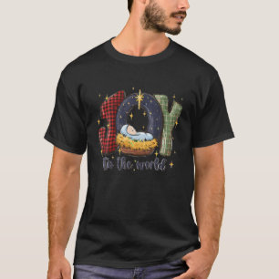 Joy to World Baby Jesus Bible Christian Faith T Shirt