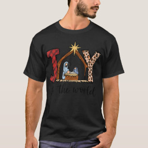 Joy to World Baby Jesus in the Manger Christma T Shirt