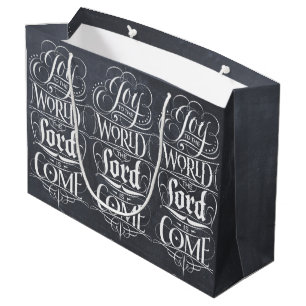 Joy to World Chalkboard Religiösa Calligraphy