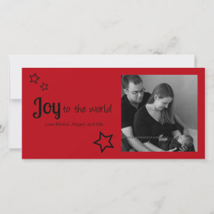 Joy to World - Enkelt Modern Helgdag Jul Julkort
