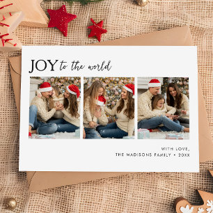 Joy to World Family Photo- jul Julkort