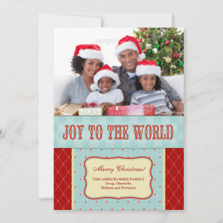 Joy to World Family Photo- jul Julkort