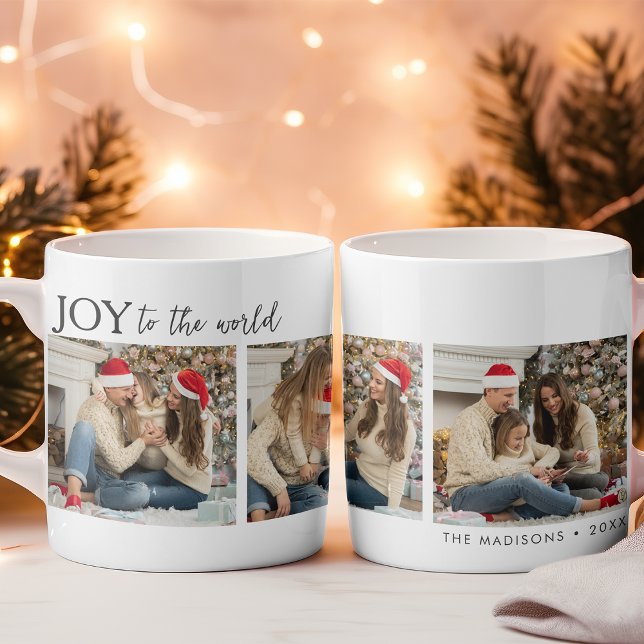 Joy to World Family Photo- jul Kaffemugg (Skapare uppladdad)