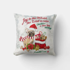 Joy to World - Frenchie Kärlek Kudde