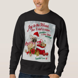 Joy to World - Frenchie Kärlek Lång Ärmad Tröja