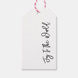 JOY TO WORLD GLAD HELG GOD JUL PRESENTETIKETT