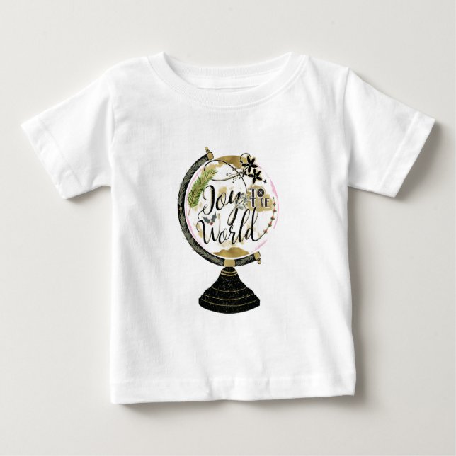 Joy to World Global Helgdag Rosa & Red Party T Shirt (Framsida)