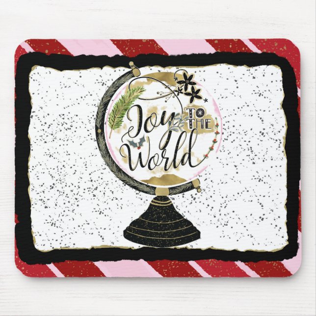 Joy to World Global Helgdag Rosa & Red Rand Musmatta (Framsidan)
