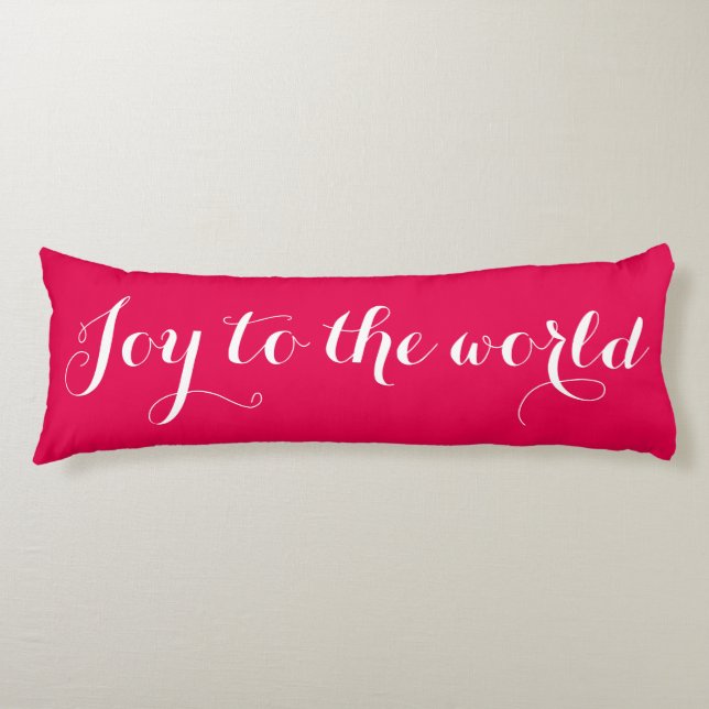 JOY TO WORLD God jul Body Pillow Kroppskudde (Framsidan)
