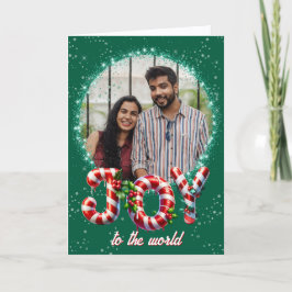 Joy to World God Jul Photo Helgkort