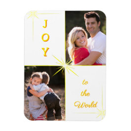 Joy to World God Jul Photo Magnet