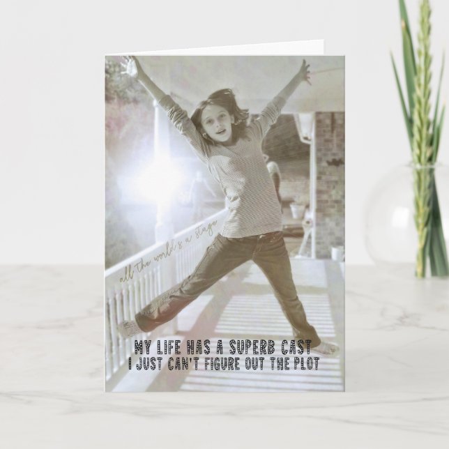 JOY TO WORLD Greeting Card Tack Kort (Framsida)