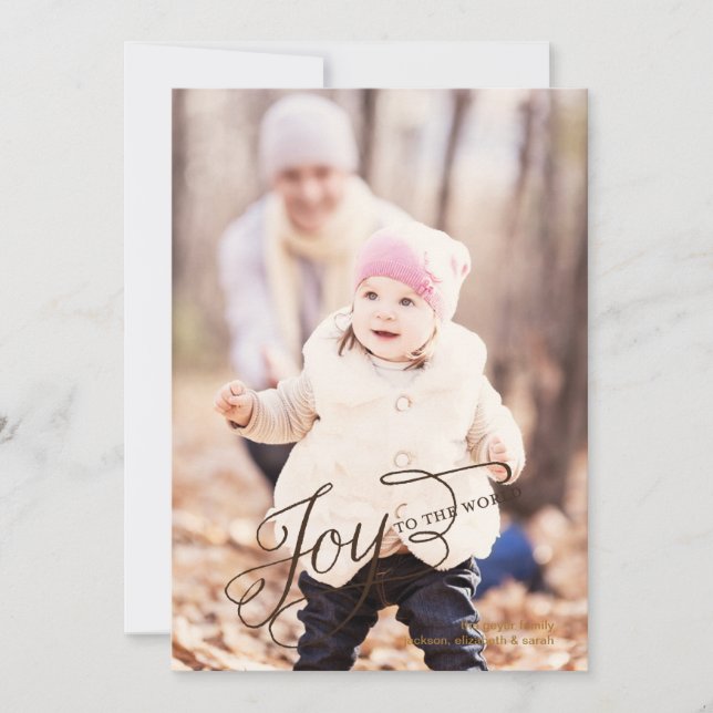 Joy to World - Helgdag Photo Card Julkort (Framsida)