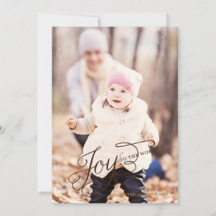 Joy to World - Helgdag Photo Card Julkort