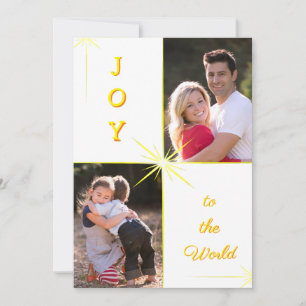 Joy to World Jul Photo Hälsning Julkort