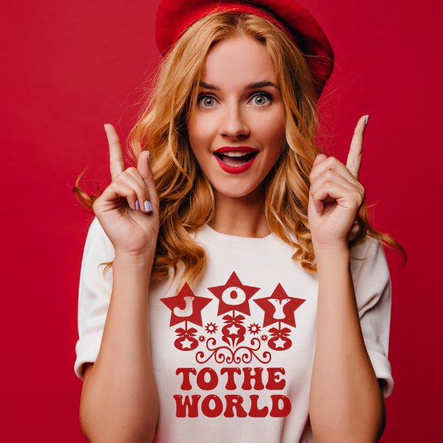 Joy to World jul Quote T-Shirt (Skapare uppladdad)