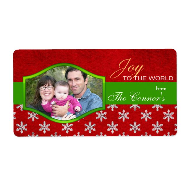 Joy to World - Juletiketter Fraktsedel (Framsidan)