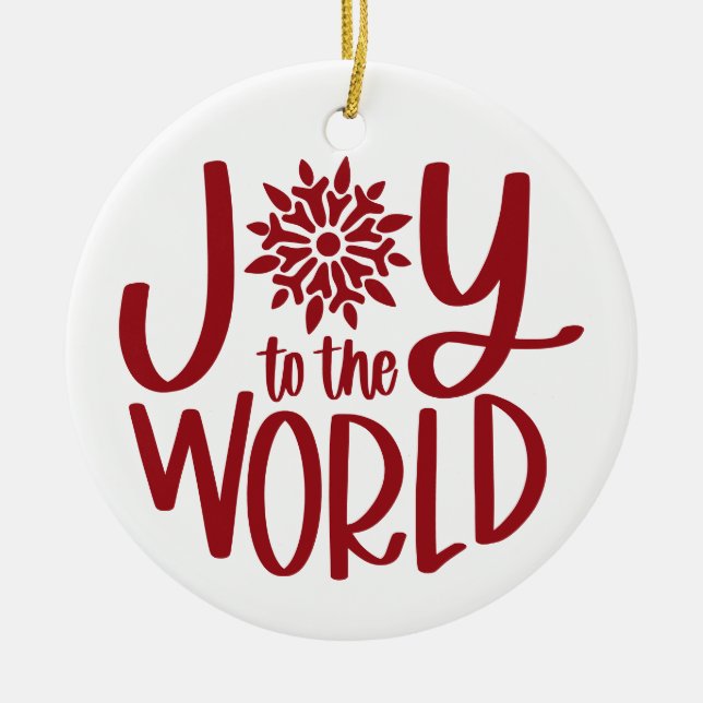 Joy to World Julgransprydnad Keramik (Framsidan)