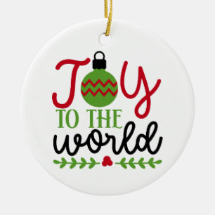 Joy to World Julgransprydnad Keramik
