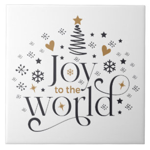 Joy to World Ord Art Ceramic Tile Kakelplatta