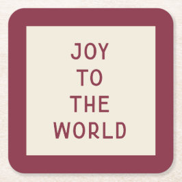 Joy to World | Papper julUnderlägg Underlägg Papper Kvadrat