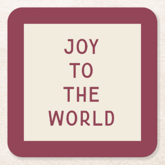Joy to World | Papper julUnderlägg Underlägg Papper Kvadrat