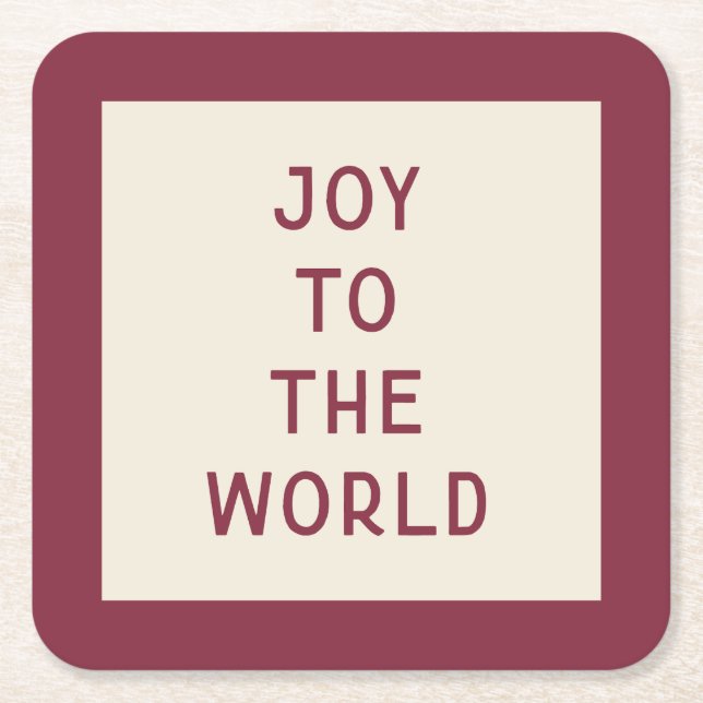 Joy to World | Papper julUnderlägg Underlägg Papper Kvadrat (Framsidan)