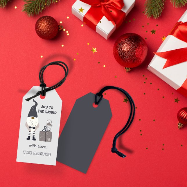 Joy to World - personligens jul Presentetikett (Joy to the World - personalised Christmas Gift Tags)