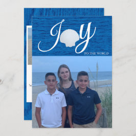 Joy to World Photo Collage jul Card Inbjudningar