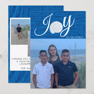 Joy to World Photo Collage jul Card Inbjudningar