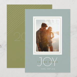 Joy to World Photo Helgdag Card Julkort