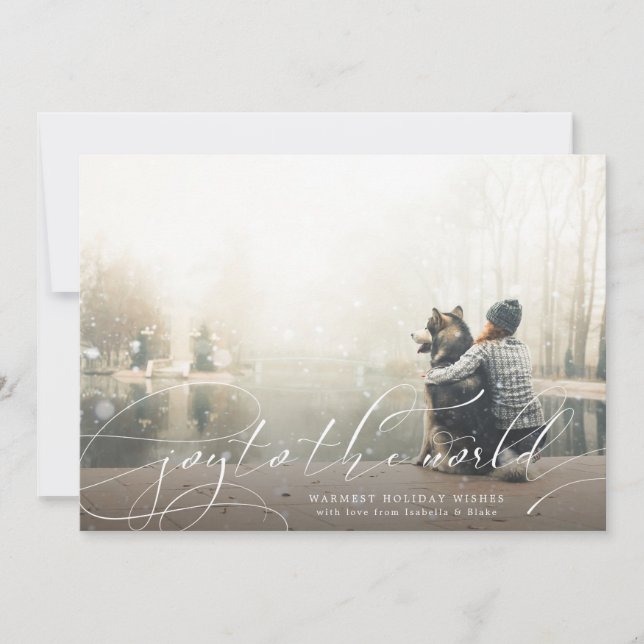 Joy to World Photo Helgdag Card Julkort (Framsida)